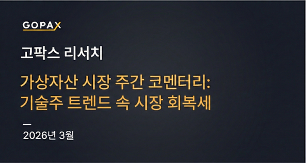 가상자산 시장 주간 코멘터리: 기술주 트렌드 속 시장 회복세