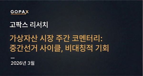 가상자산 시장 주간 코멘터리: 중간선거 사이클, 비대칭적 기회